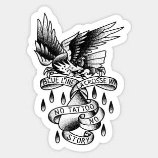 Blue Line Tattoo Eagle Heart No Tattoo No Story Sticker